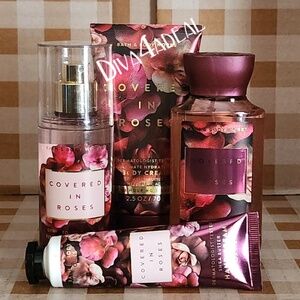 Bath & Body Works COVERED IN ROSES 4PC Mini/Travel Set